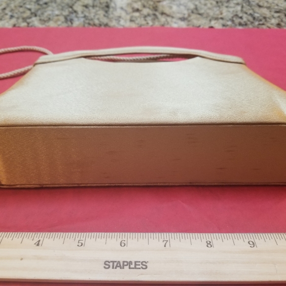 Gold Satin Shine Bijoux Terner Evening Purse - Picture 5 of 6